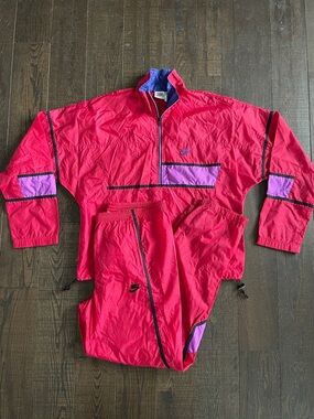 Vintage Nike 1/4 zip windbreaker full track suit